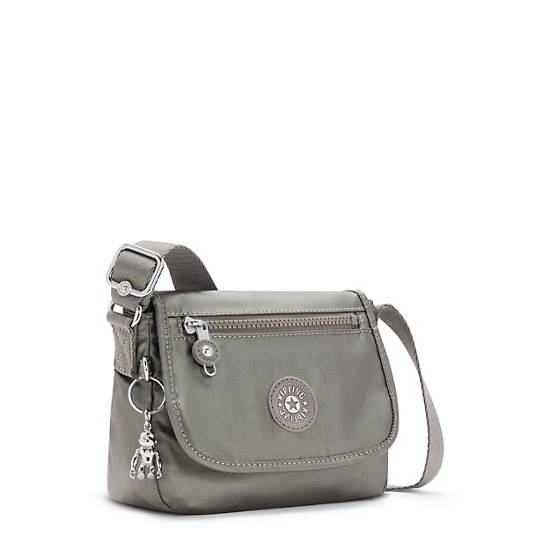 Kipling Sabian Metallic Crossbody Mini Tassen Grijs | België 1868WN